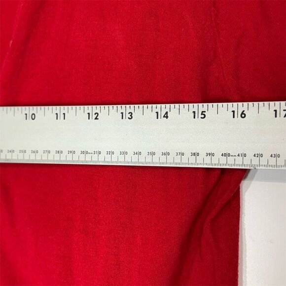 J.Crew Women’s Classic Cardigan Sweater Red 100 Cotton M Long Sleeve Lightweight - Picture 4 of 7
